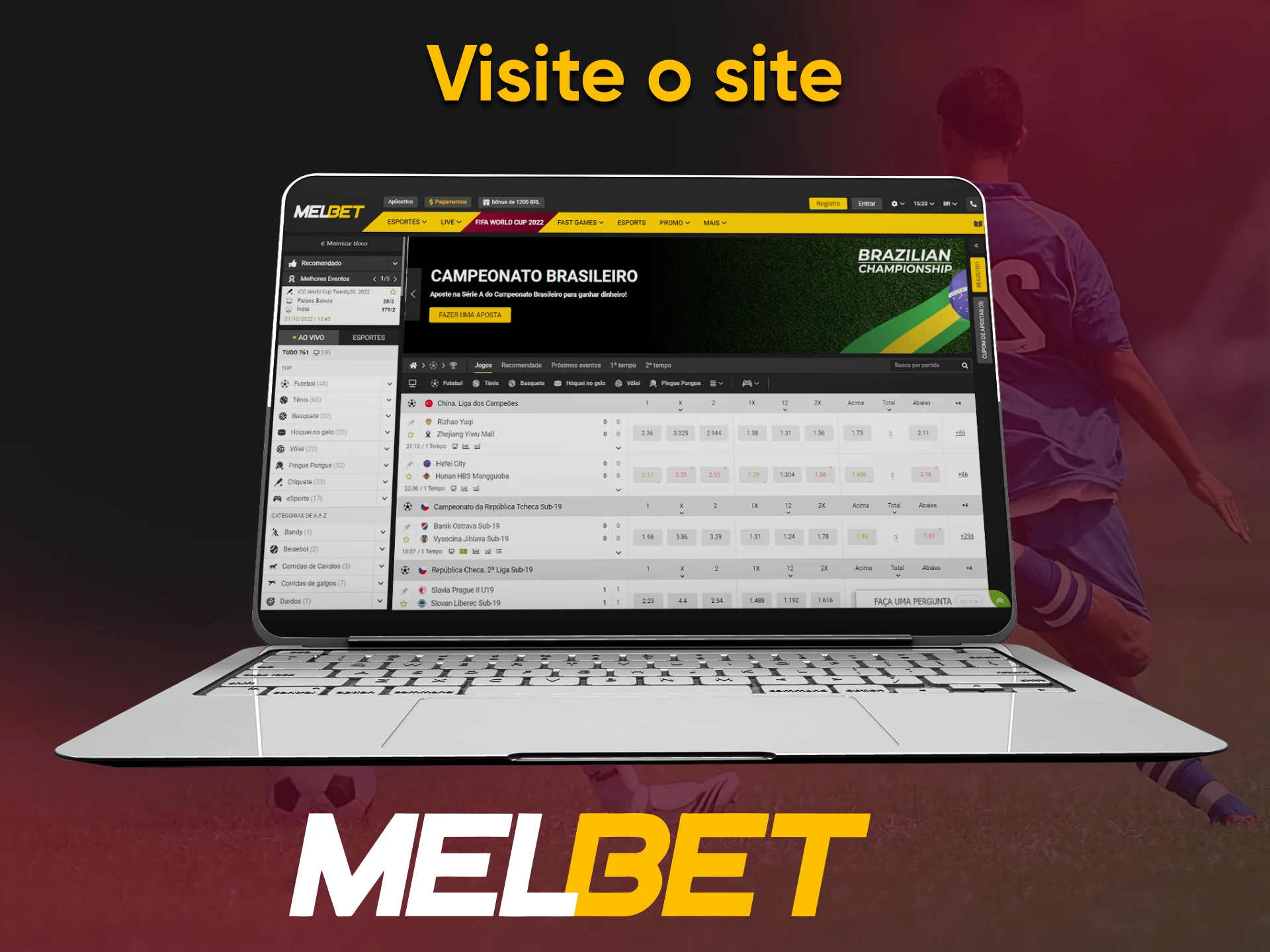 Se você precisar fazer um depósito, registre-se na Melbet.
