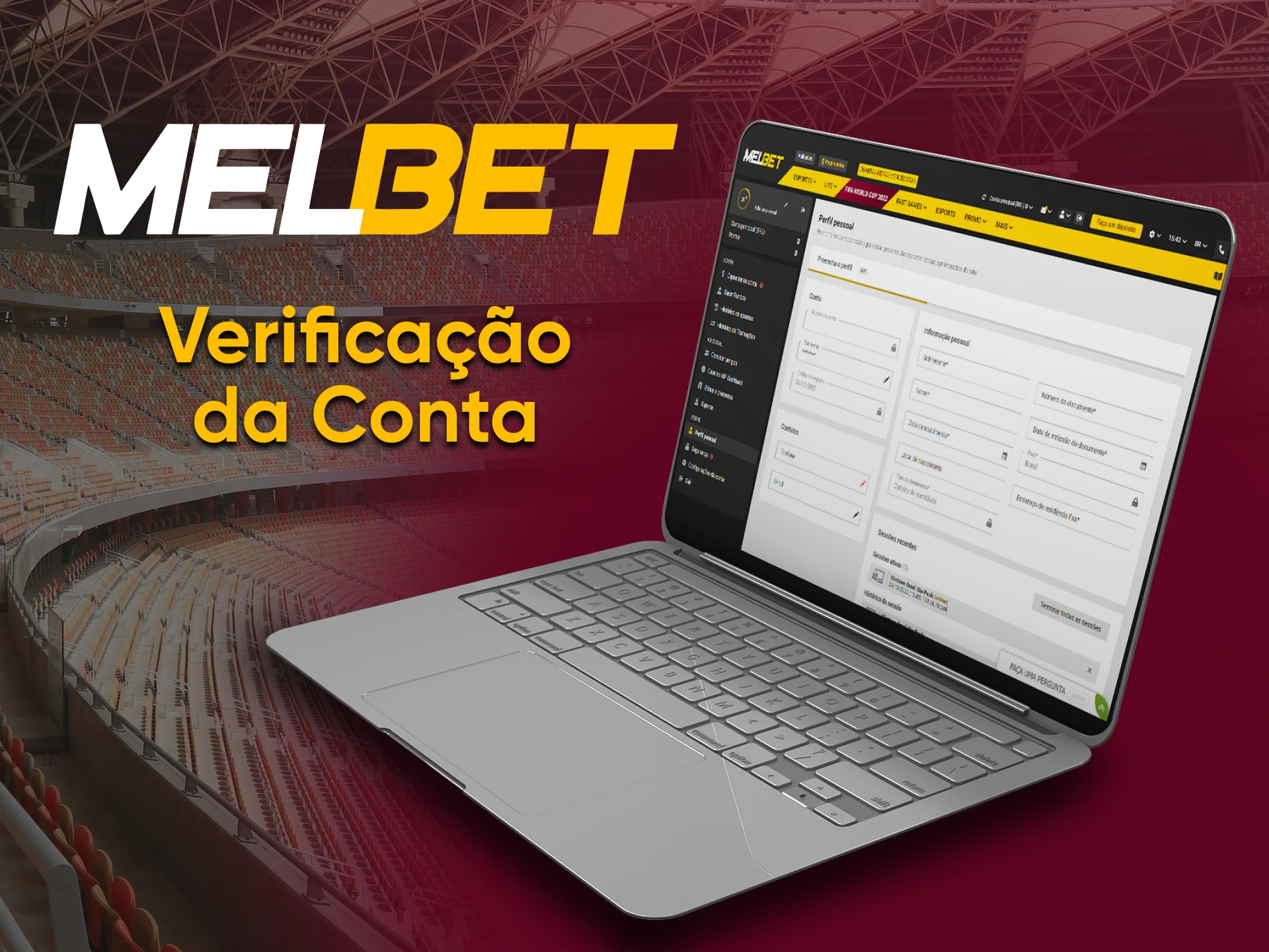 Após o registro, verifique sua conta para fazer uso total do Melbet.