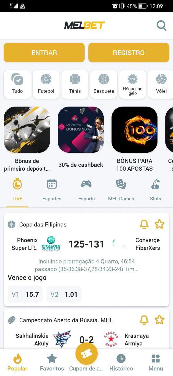 Faça suas apostas no aplicativo Melbet para iOS ou na versão móvel do site.