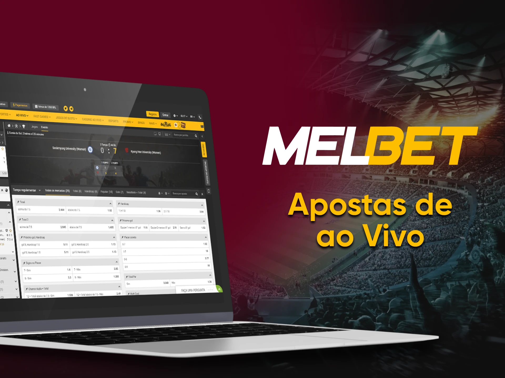 Aposte no futebol ao vivo com Melbet.